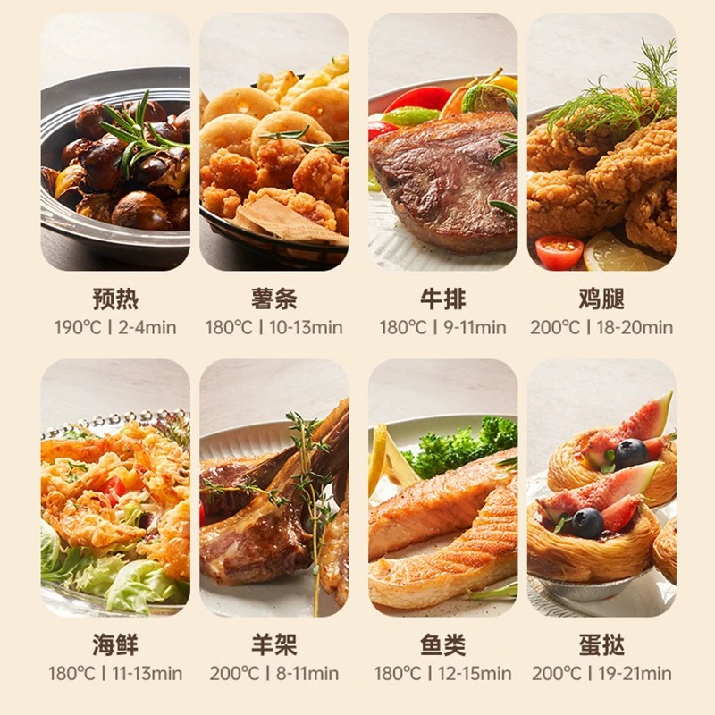 New air fryer household air fryer official multi-function no-turn-over visual uncoated glass liner