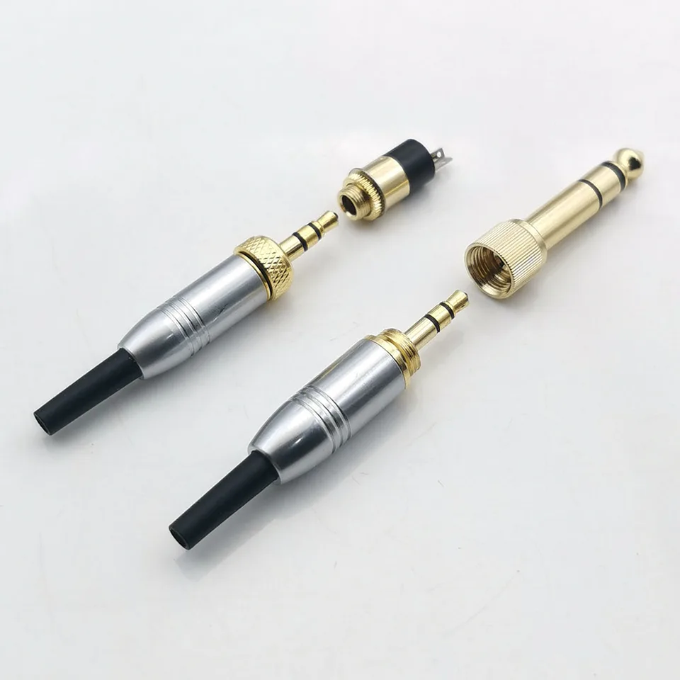 Spina Audio Jack 3.5 Mm Stereo Maschio Ad Angolo Retto Placcato Oro Per Saldatura