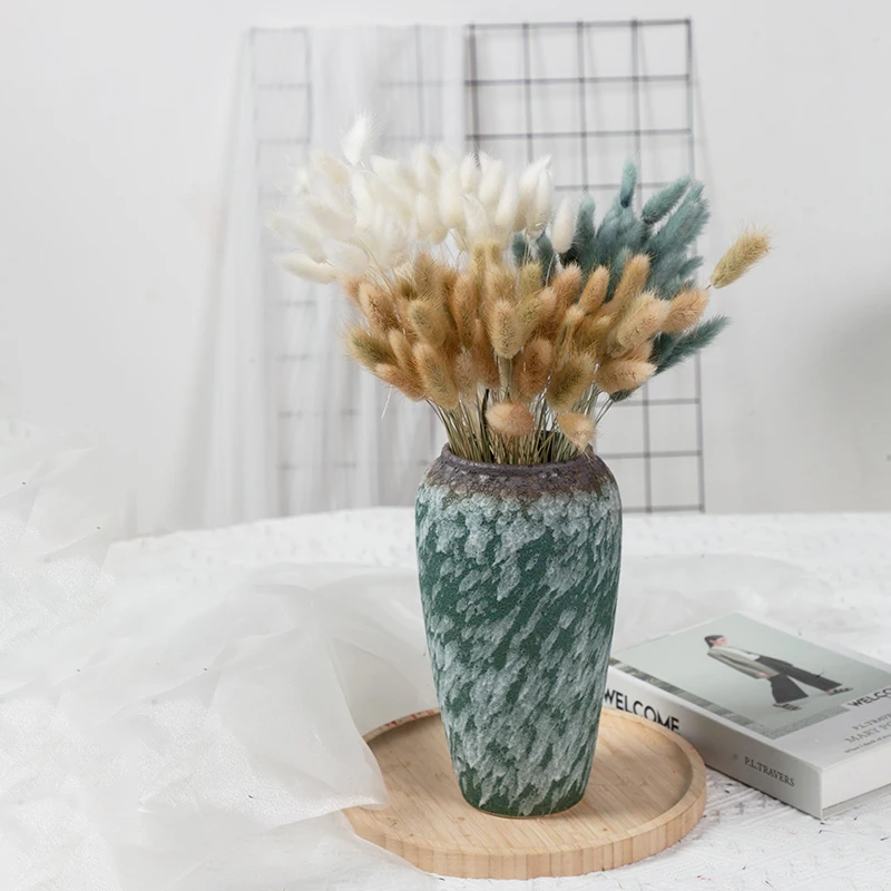 

Wholesale Real Reeds Rabbit Tail Grass Preserved Dried Flower Bouquet Floral Arrangement Home Wedding INS Kitchen Decoration