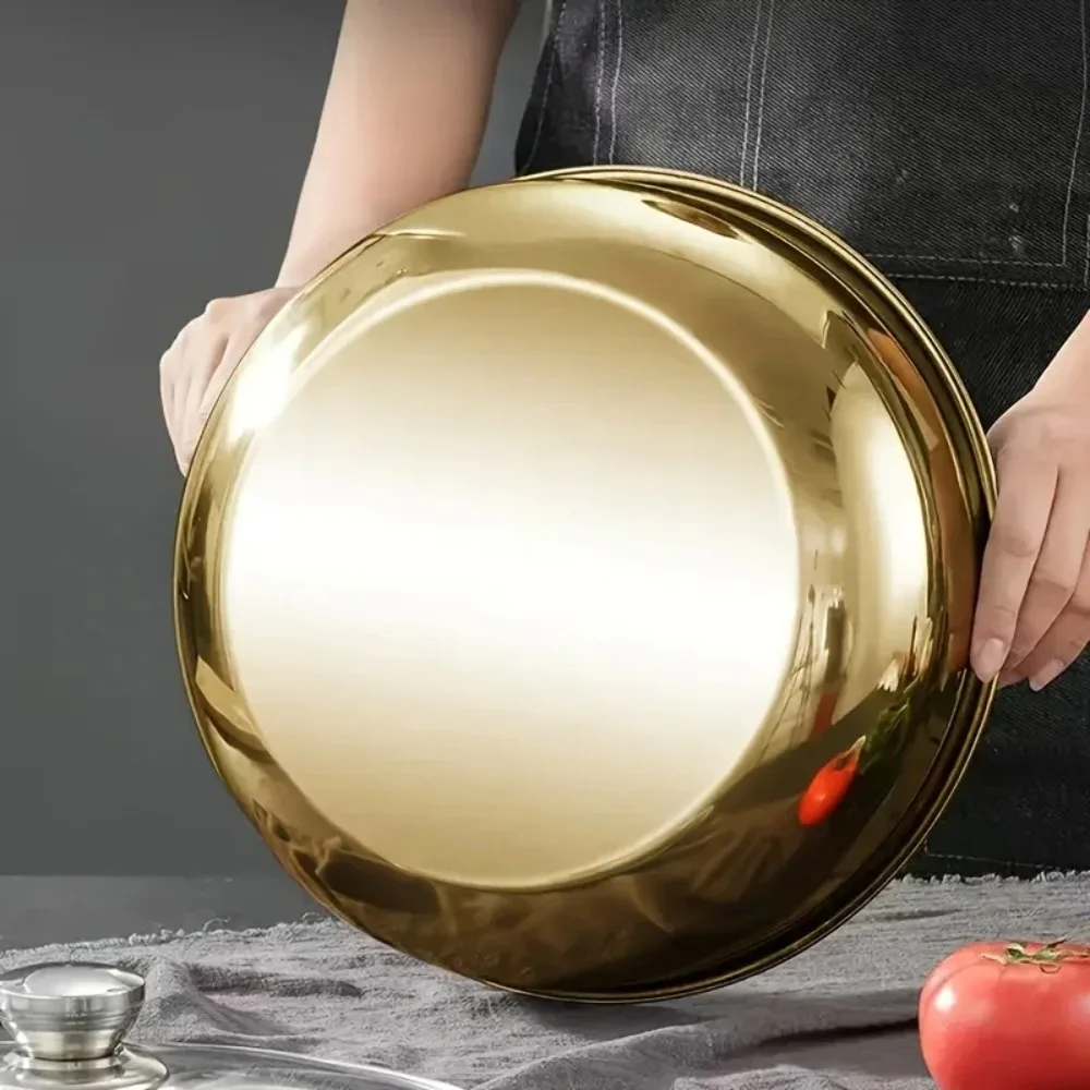 Large Stainless Steel Mixing Bowl Dough Salad Veggie Prep Easy Clean Kitchen Essential