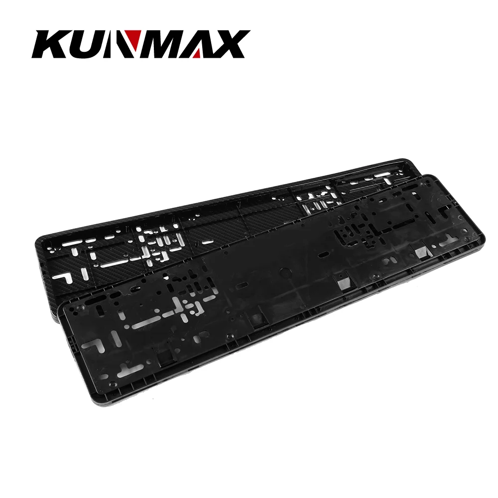 License Plate Frame License Plate Holder One pair Carbon Style European License Plate Frame Auto Accessory waterproof Holder with Mounting License Plate Bracket