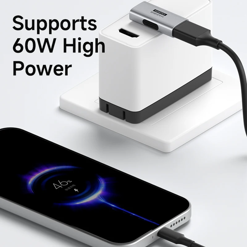 Hagibis USB 3.2 Adapter 90 Degree Right Angle USB A Male to Female Connector OTG Adapter Cable Extender for Laptops Charger PC