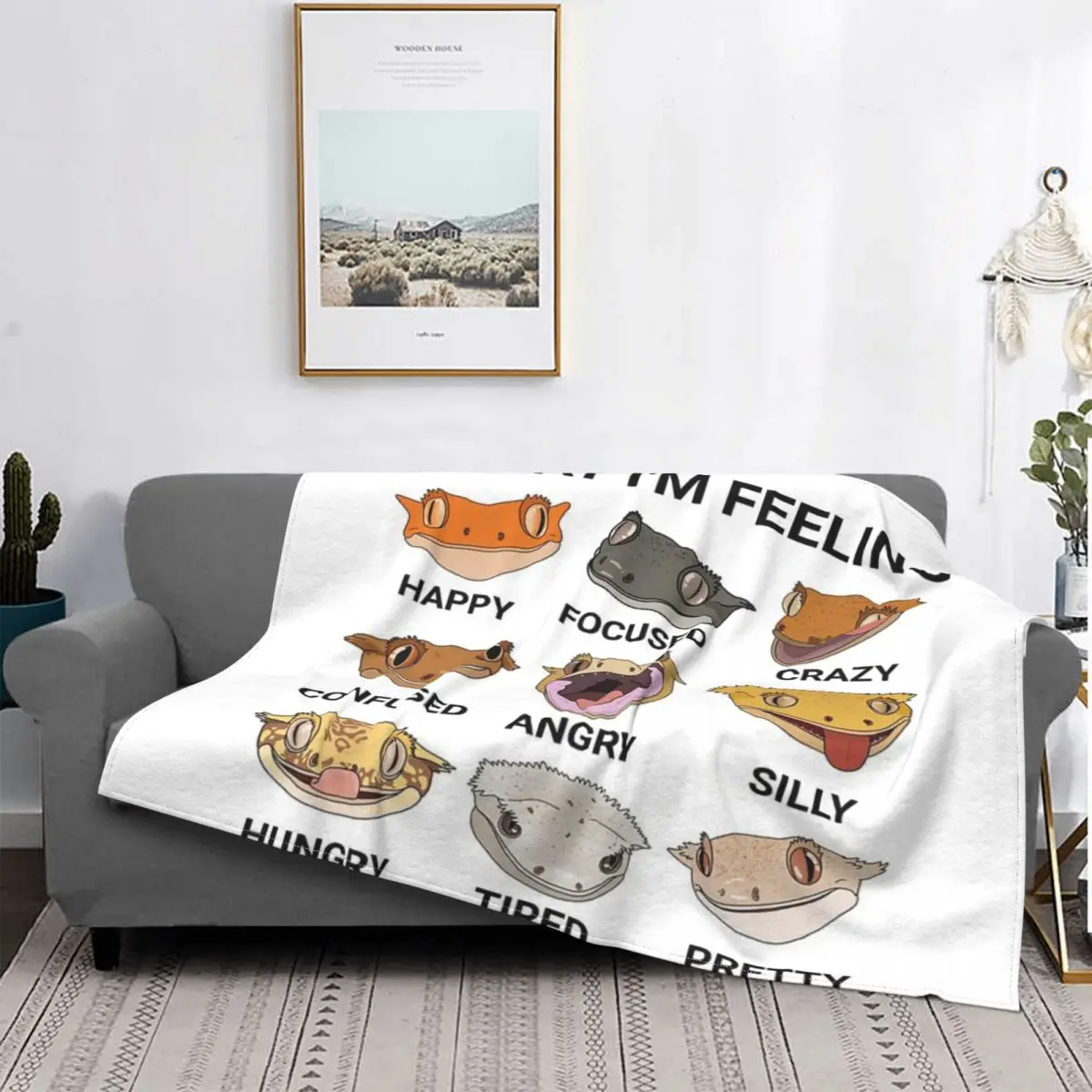 

Today I'M Feeling Crested Gecko Blanket Bedspread On The Bed Bed Set Bed Covers Keep Warm Hairy Winter Bed Covers