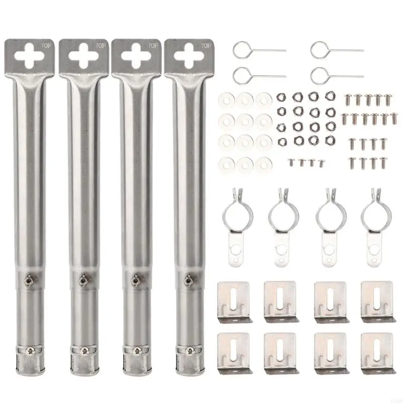 Adjustable Telescopic Stainless Steel Pipe Tube Burners BBQ Grill Parts Replacement Universal BBQ Grill Tube 4Pcs/pack