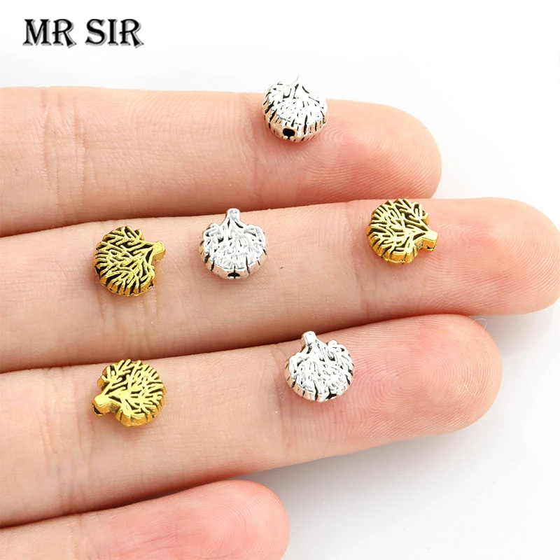 

40pcs Tibetan Silver Plated Tree of Life Spacer Beads Small Hole Loose Bead Jewelry Making Pendants Bracelets Accessories Crafts