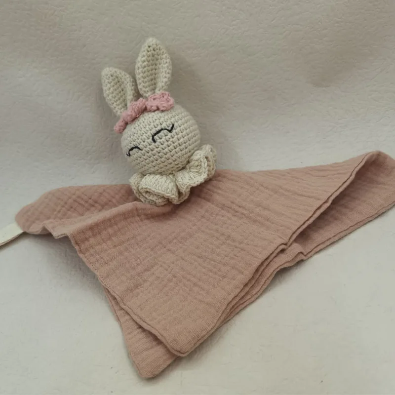 Baby Soother Appease Towel Bib Soft Animal Rabbit Sleeping Doll Teether Infants Soft Comfort Sleeping Nursing Cuddling Blanket T