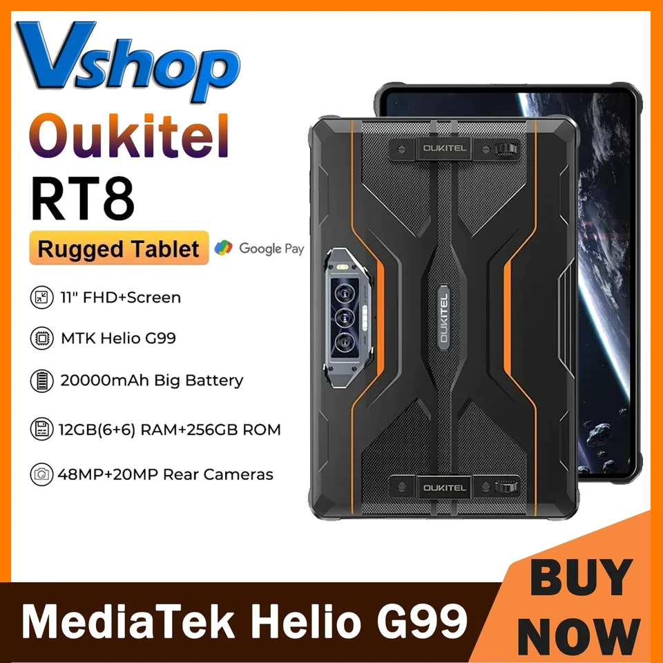 OUKITEL RT8 4G Rugged Tablet PC 6GB+256GB 11