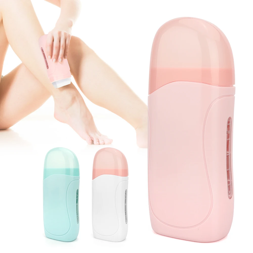 Unisex Roller Wax Roll on Depilatory Wax Cream Hair Removal Wax Heater Equipment Tool Heater Waxing Hot Cartridge Waxing Kit 3