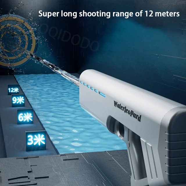 Electric Continuous Water GunFully Waterproof and Automatic Water Absorbing with Light for Kids' Outdoor Fun Toys For Kids Gifts 4