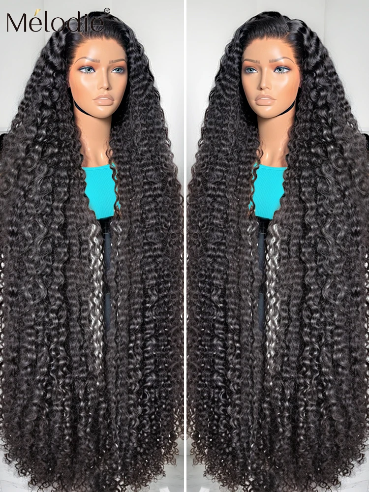 40 42 Inch Curly Lace Front Human Hair Wigs 13x4 13x6 Deep Wave Frontal Wig Women Full 250% Brazilian lace front wig human hair wigs human hair wig front lace wig