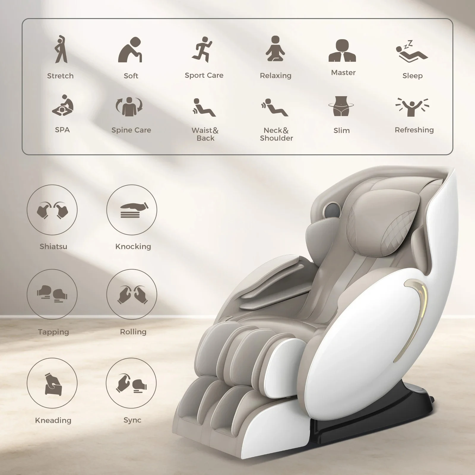 2 Year Warranty 4D SL Airbag Zero Gravity full body Massage Chair Home 3D Office Foot Roller Shiatsu Office Chair Massage Sofa 2