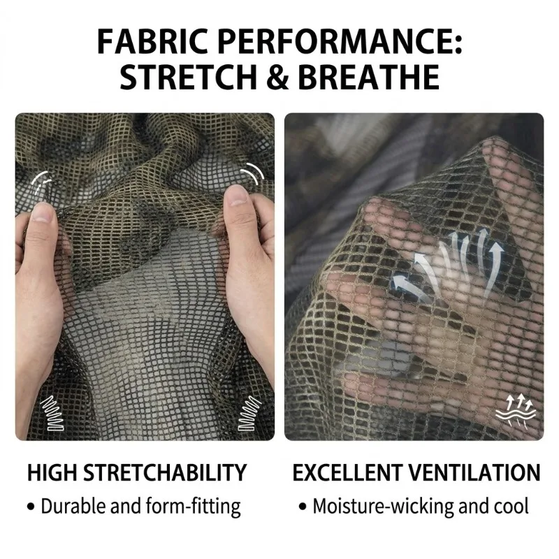 Breathable Camouflage Lightweight Outdoor Mesh Scarf and Veil