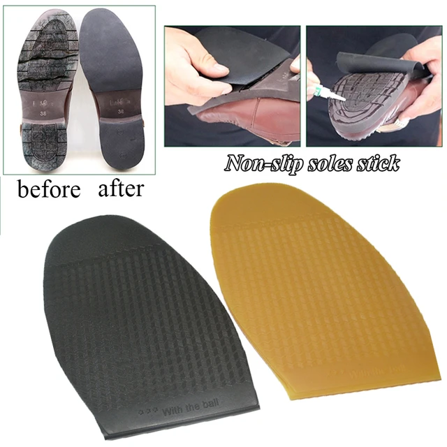 Health Gear Replacement Shoe Heels, Rubber Sole Heel Savers Classic Shoe  Repair Kit DIY Stick on Heels Anti Slip Shoe Soles,Thicken Sole Pad Shoe  Repair Accessories [BLACK] 