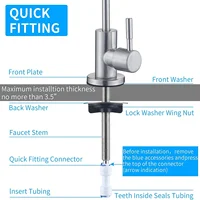 Robinet filtre à eau, purificateur sans plomb, robinet filtré, convient aux unités d'osmose inverse ou système de filtration d'eau, robinet de cuisine RO 4