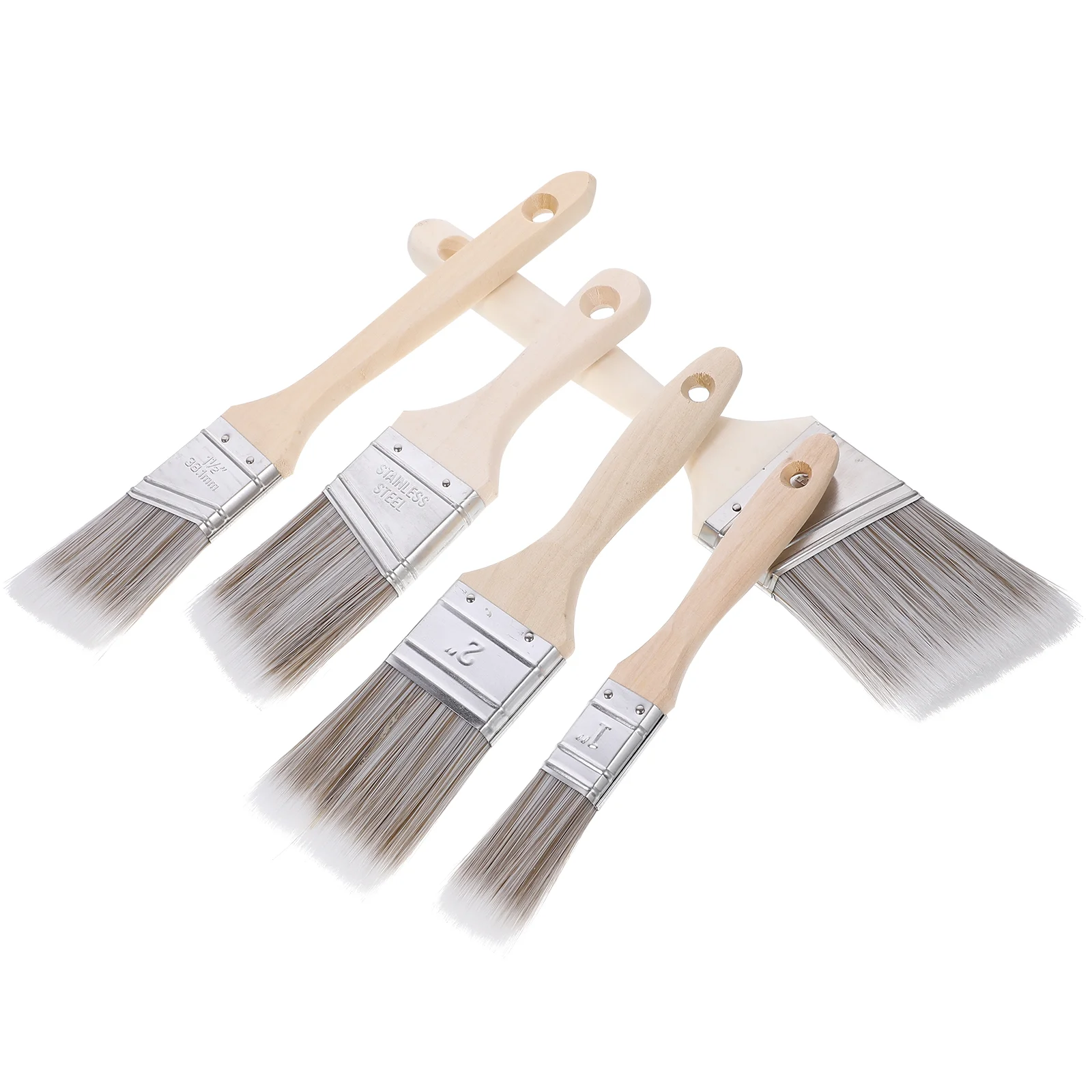 

5 Pcs Paint Painting Small with Wooden Handle Paintbrush for Wall Portable