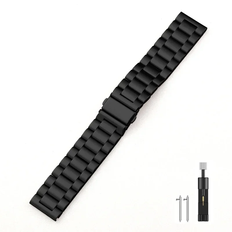Premium 22mm Stainless Steel Watchband - Metal Strap Bracelet