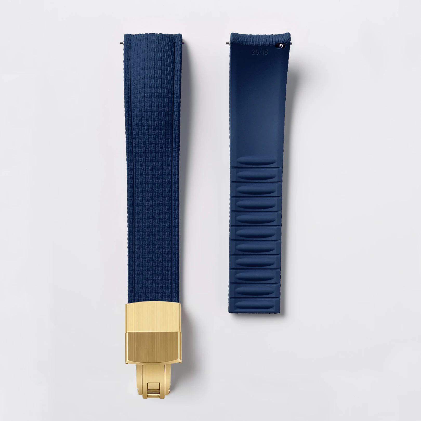 Universal Fluoro Rubber Quick Release Watch Band - Customizable Cut-to-Size Strap
