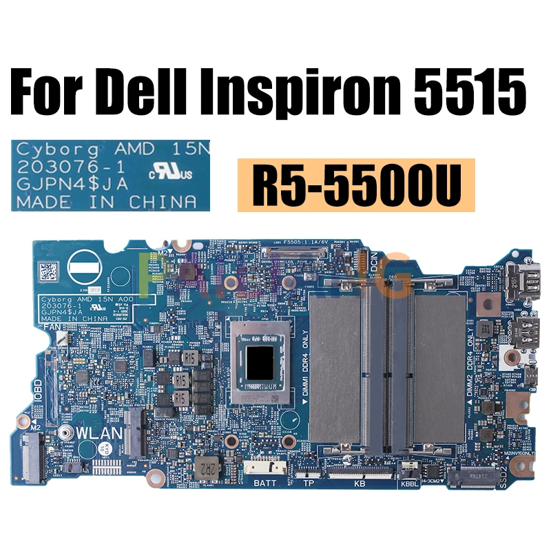 For Dell Inspiron 5515 Notebook Mainboard Laptop 203076-1 0WCD6Y