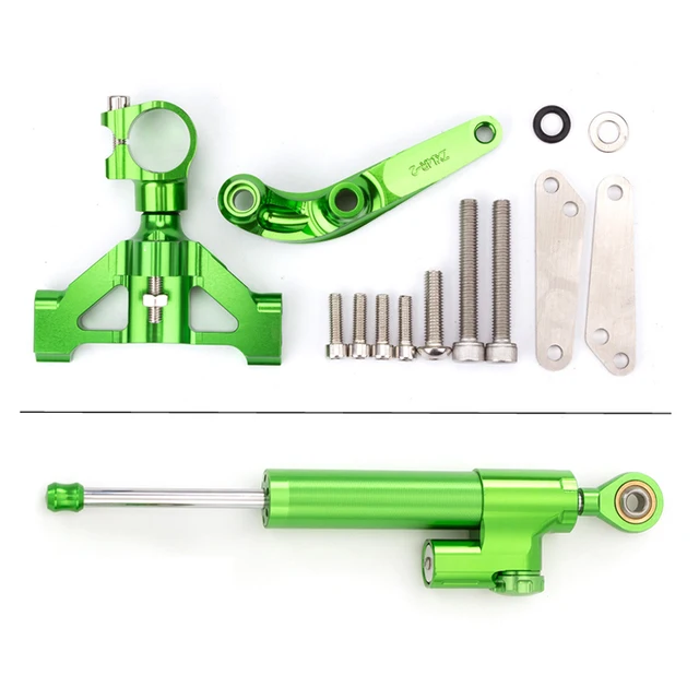 PROCNC Steering Damper Bracket Kit For Kawasaki Ninja ZX14 / ZZR1400 2006-2020 - CNC Aluminum, Adjustable