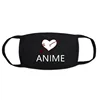1PCS Black Bilayer Cotton Heart Anime Mouth Mask Anti Haze Dust Washable Reusable  Dustproof Mouth-muffle Winter Warm Mask 1