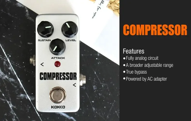 Description Picture 4 of itemKOKKO Compressor Electric Guitarra Effect Pedal Compression Analog Effect True Bypass Pedal FCP-2 Electric Guitar Accessories