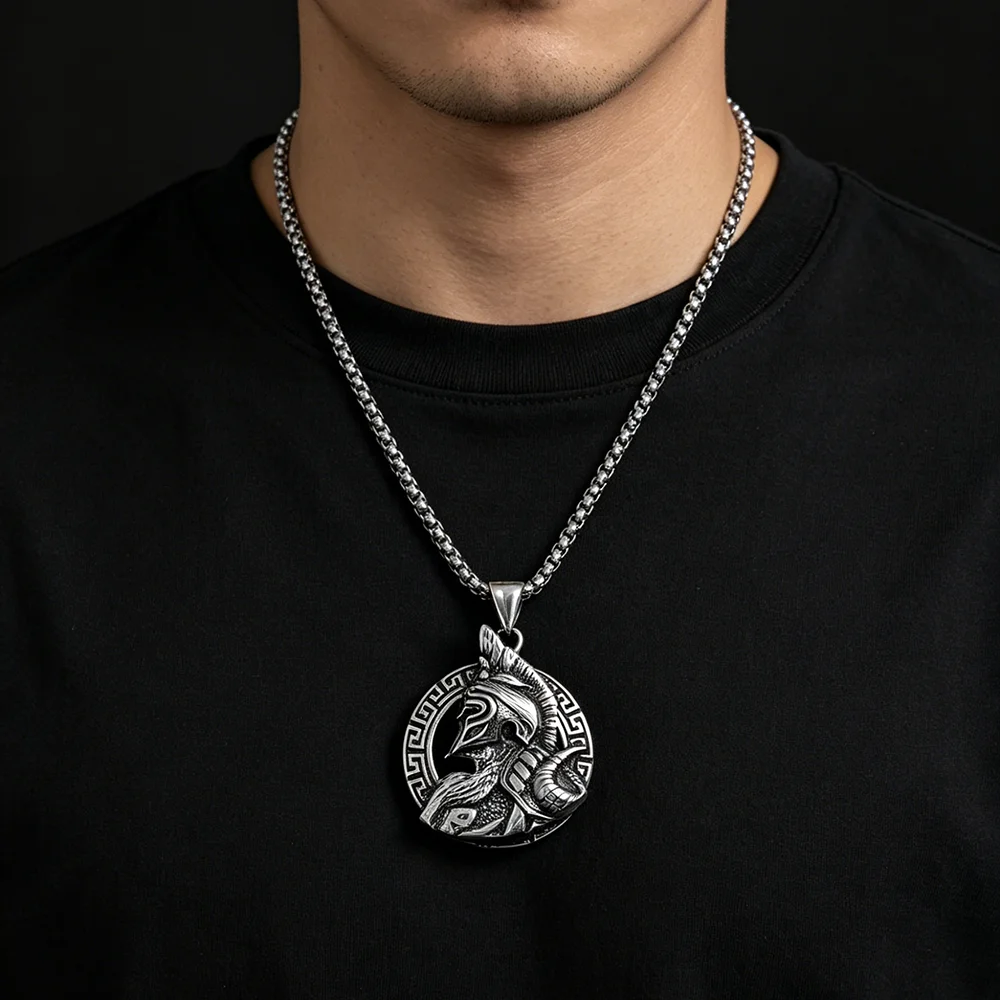 Collier Spartan Warrior argenté