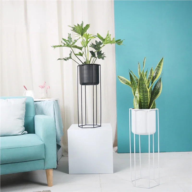 

Flower Pot Bracket Interior Decoration Plant Shelf Ornaments Plant Stand Nordic Style Wrought Iron Floor Stand for Flowers Metal