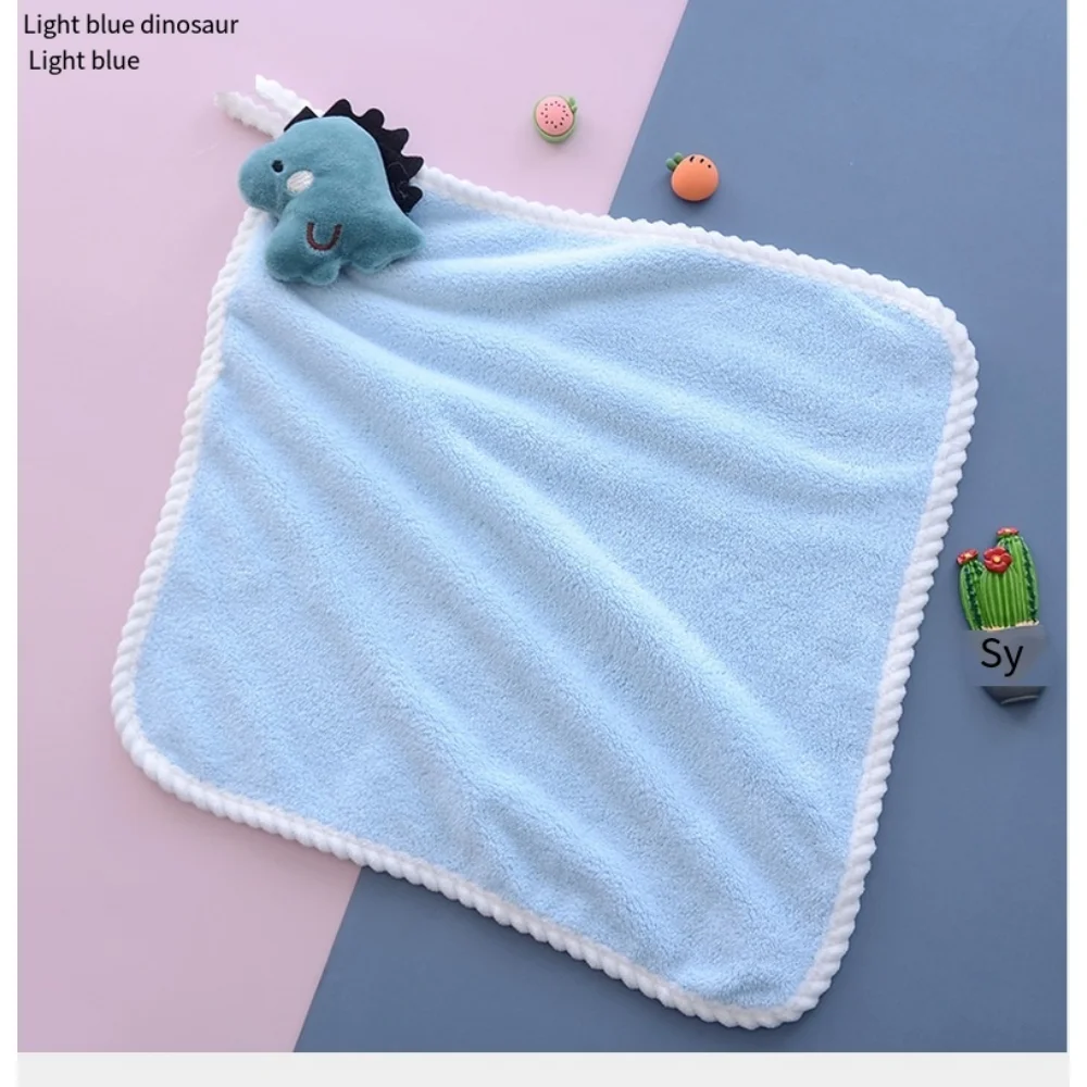 jiaroswwei 2Pcs Coral Fleece Hand Towel Hanging Kitchen Bathroom Drying  Square Washcloth