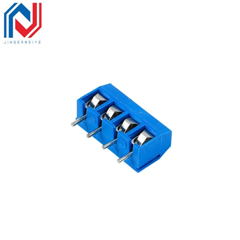 5/10Pcs KF301-5.0mm 4Pin PCB Mount Screw Spliceable Straight Plug-in Electric Terminal Block Wire Connectors Pitch 5mm KF301-4P