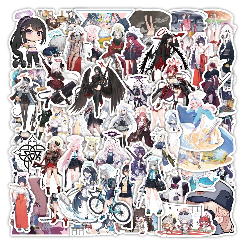 

10/30/50PCS New DIY Azure File Sticker Cartoon Creative Anime Kids Computer Desk Car Guitar Bed Decoration Waterproof Wholesale