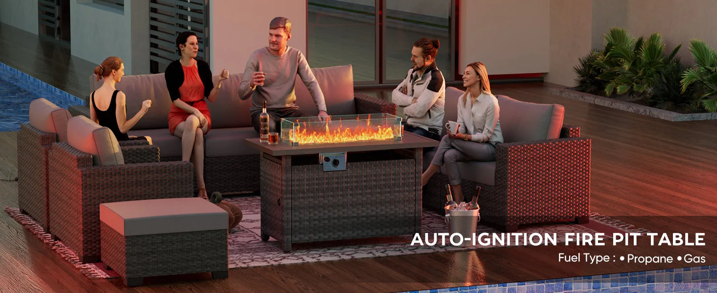 gas fire pit table