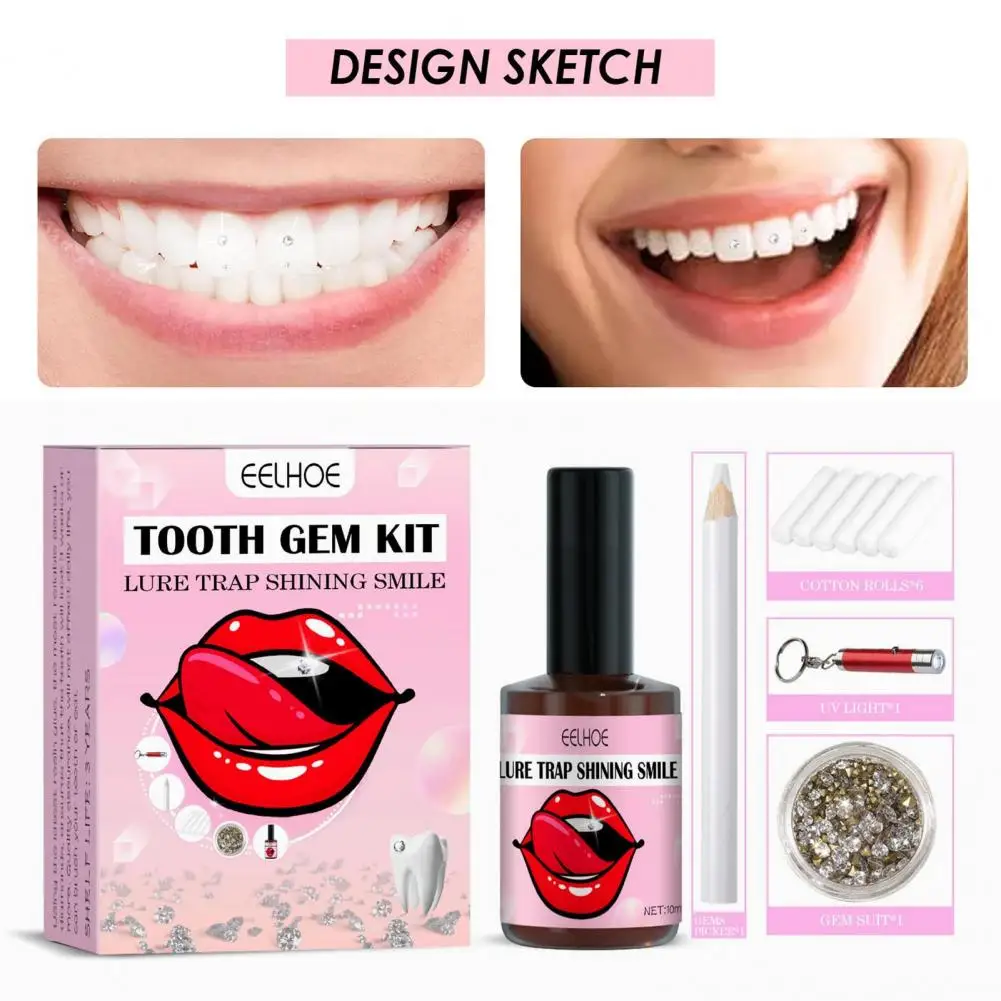 Diy Tooth Gem Kit Diamond Glue Set Jewelry Crystal Teeth