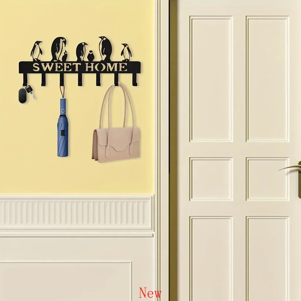 

Multi-Purpose Penguin Coat Hook Organizing Keys Clothes Towel Use Multi-functional Decorative Hangers Coat Rack Umbrella Holder