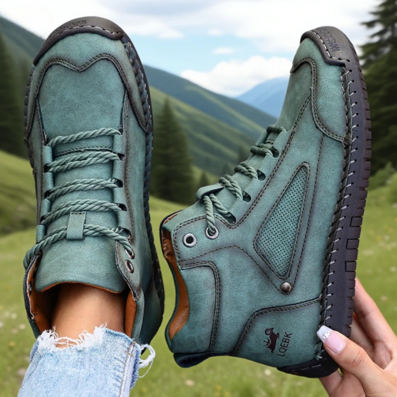 Women's Retro High Top Outdoor Anti Slip Work Shoes Soft Fashion Luxurious Design Couple's Loafers Classic Flat Bottomed Mosinka