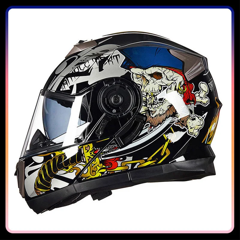 

Шлем мотоциклетный откидной в стиле ретро для мужчин и женщин, защитная Кепка из АБС-пластика, модульный, всесезонный, одобрен в горошек