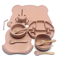 14pcs Silicone Baby Meal Tray Suction Cup