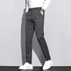 High Quality Autumn Plaid Suit Pants Men Fashion Business Solid Color Office Slim Long Casual Trousers Male Brand Clothing 28-38 3