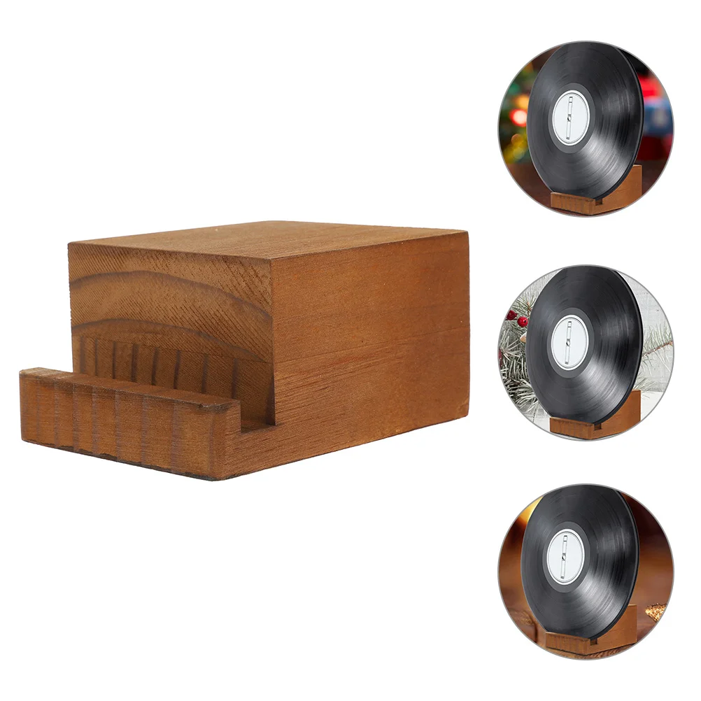 

Vinyl Record Storage Holder Tabletop CD Stand Display Rack Wooden Album Cover Holder