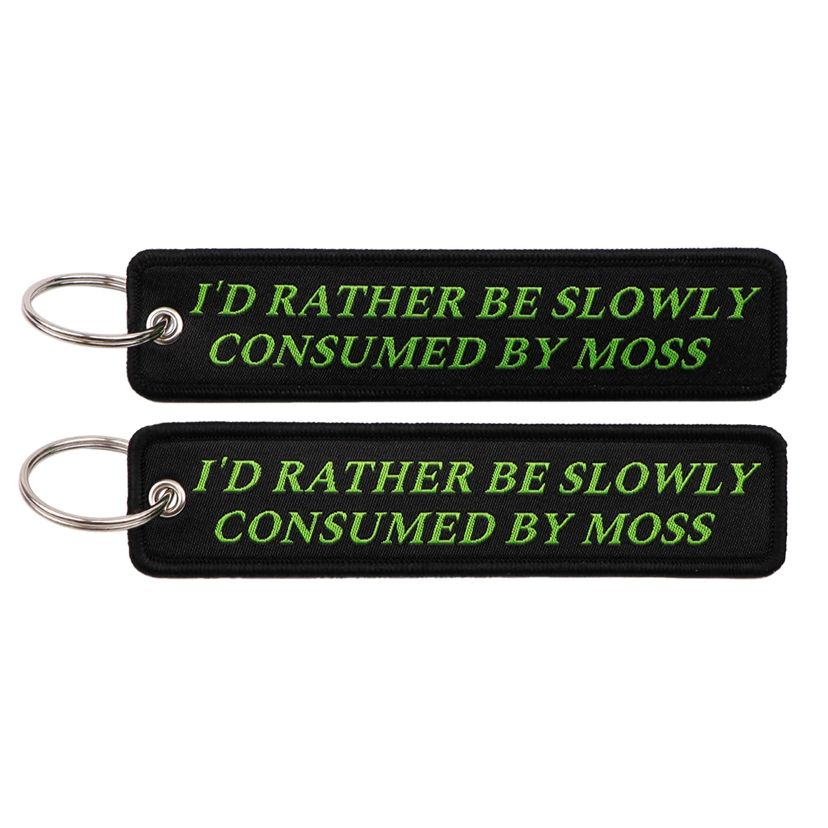 Humorous Embroidered Keychain - Key Ring Holder Accessory and Gift