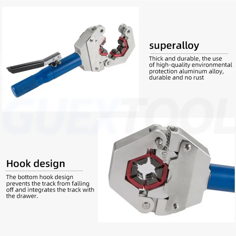 Pressure Pipe Machine Automotive Air Conditioning With 7Dies Hydraulic Hose Crimping Tool Press Auto Air Conditioning Repair Set 4