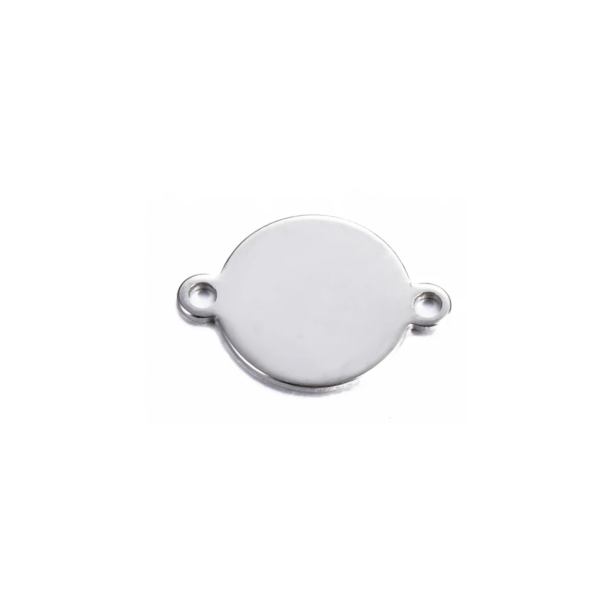 20-Piece Gold Stainless Steel Round Blank Stamping Tags with Dual Loops