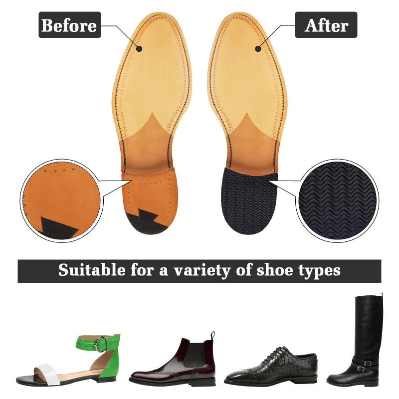 Reparación de suelas de zapatos, hoja de suela de goma de 3mm de