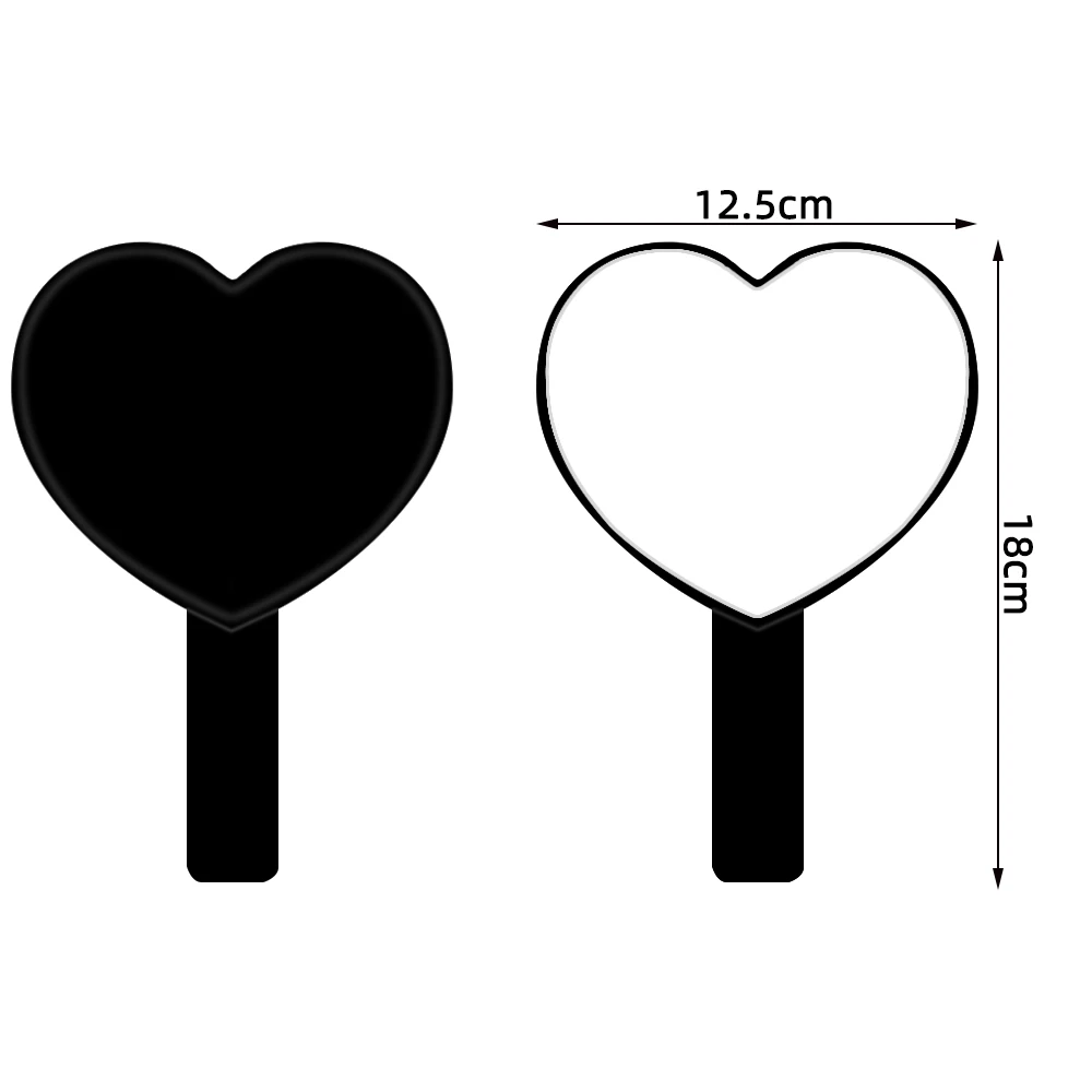 Personalized Heart Shape Handle Mirror Wedding Bridesmaid Proposal Party Souvenir Gift Ideas Hand Held Mirrors 1 Pc