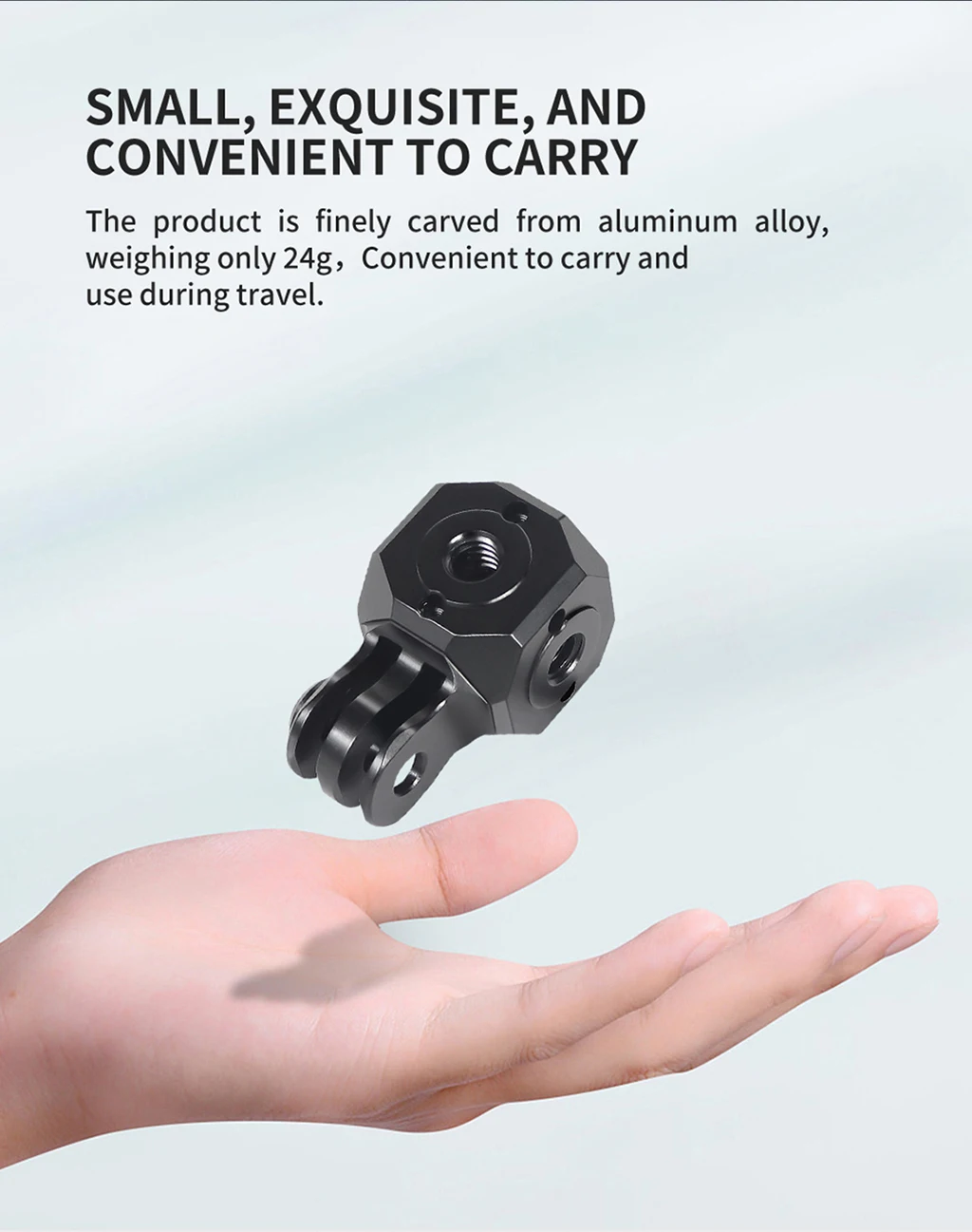 Befestigungs stecker für Block würfel halterung aus Aluminium legierung mit Arri 1/4 "3/8" Adapter für Gopro 2-Schlitz/3-Schlitz-Fotozubehör – Detail 5