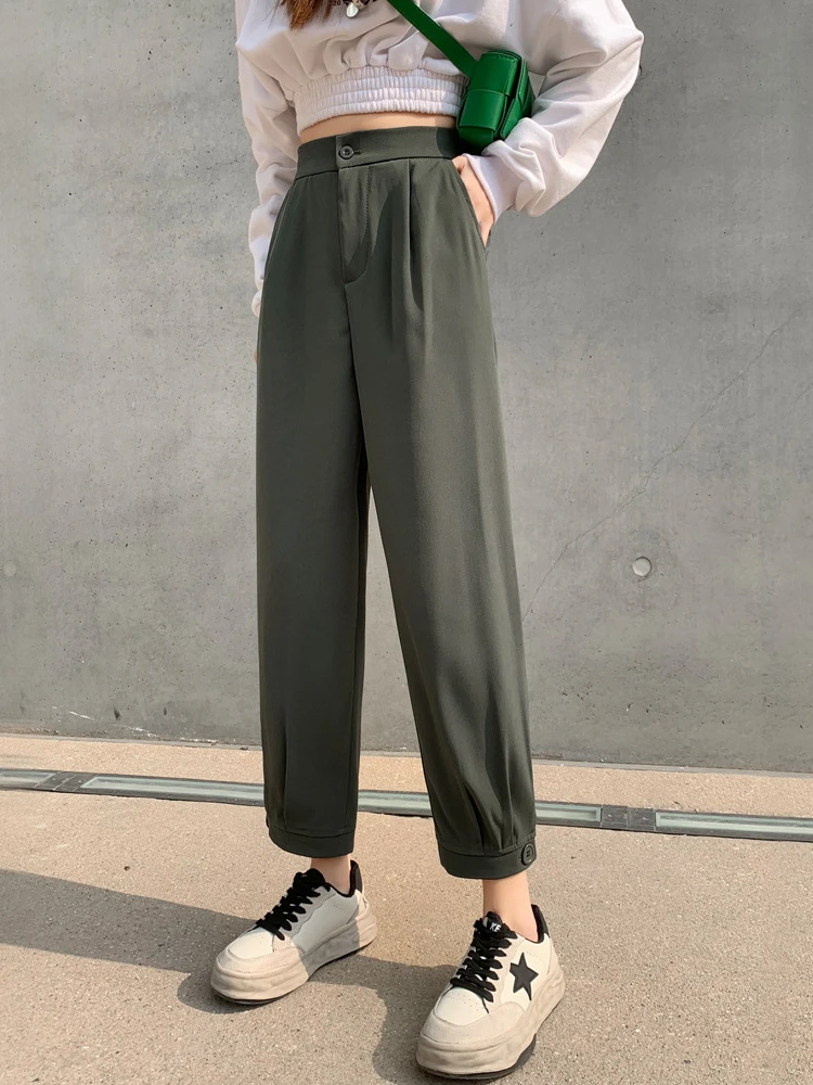 

2022 Spring and Summer New Leggings Drape Harem Pants Loose and Thin Nine Points Casual Suit Pants Temperament All-match
