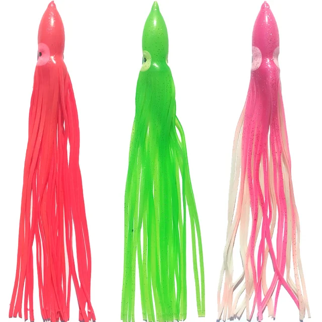 3pcs 24cm 28cm 32cm Replacement Octopus Skirts Trolling Lures skirt octopus  soft fishing lure Rigged skirt
