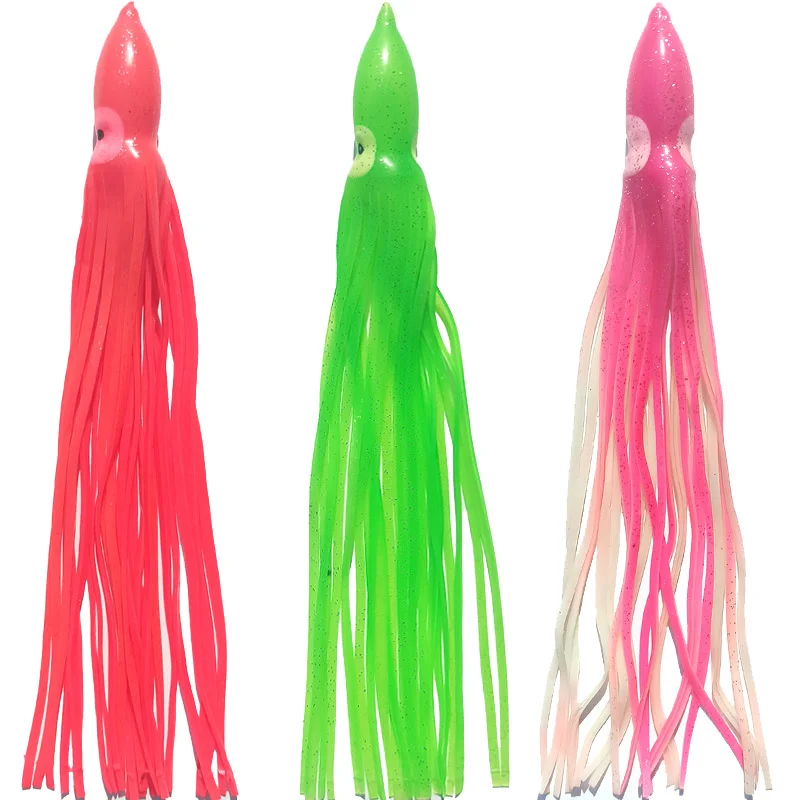 3pcs 24cm 28cm 32cm Replacement Octopus Skirts Trolling Lures skirt octopus  soft fishing lure Rigged skirt Marlin Tuna Pakula