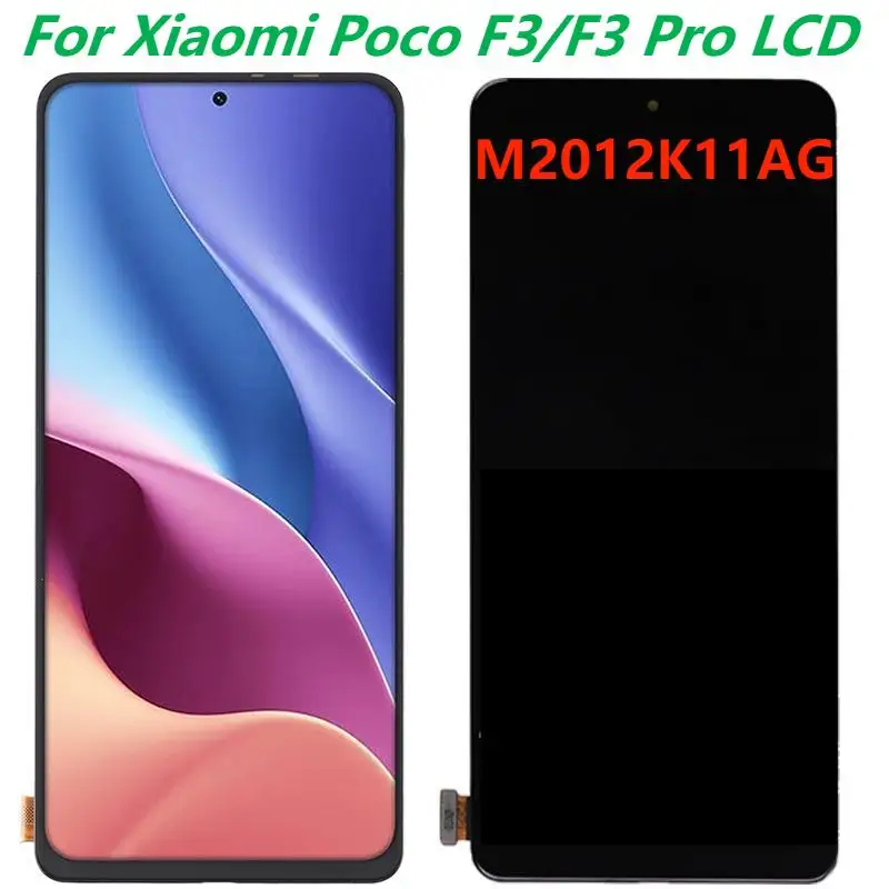

ЖК-дисплей с сенсорным экраном и дигитайзером в сборе для Xiaomi POCO F3 M2012K11AG, Замена ЖК-дисплея POCO F3 Pro с рамкой, 6,67 оригинал