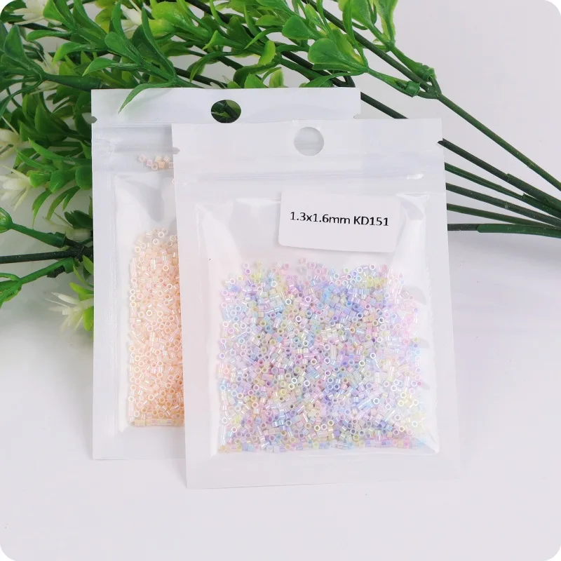 1.6mm 마베이차이, 앤틱 동주, 크림색 유리 쌀알 비즈, 수제 DIY 비즈 루즈 비즈 액세서리