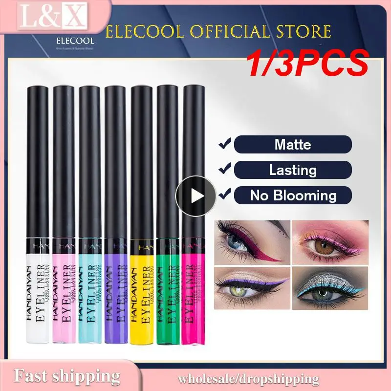 

1/3 шт. фоторучка для макияжа глаз, белая водостойкая жидкая цветная подводка для глаз, карандаш, матовая фиолетовая ручка, Косметика для макияжа